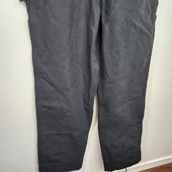Carhartt Men's Duck Bib Unlined Overalls Workwear Black Size 32x32 - Picture 7 of 11
